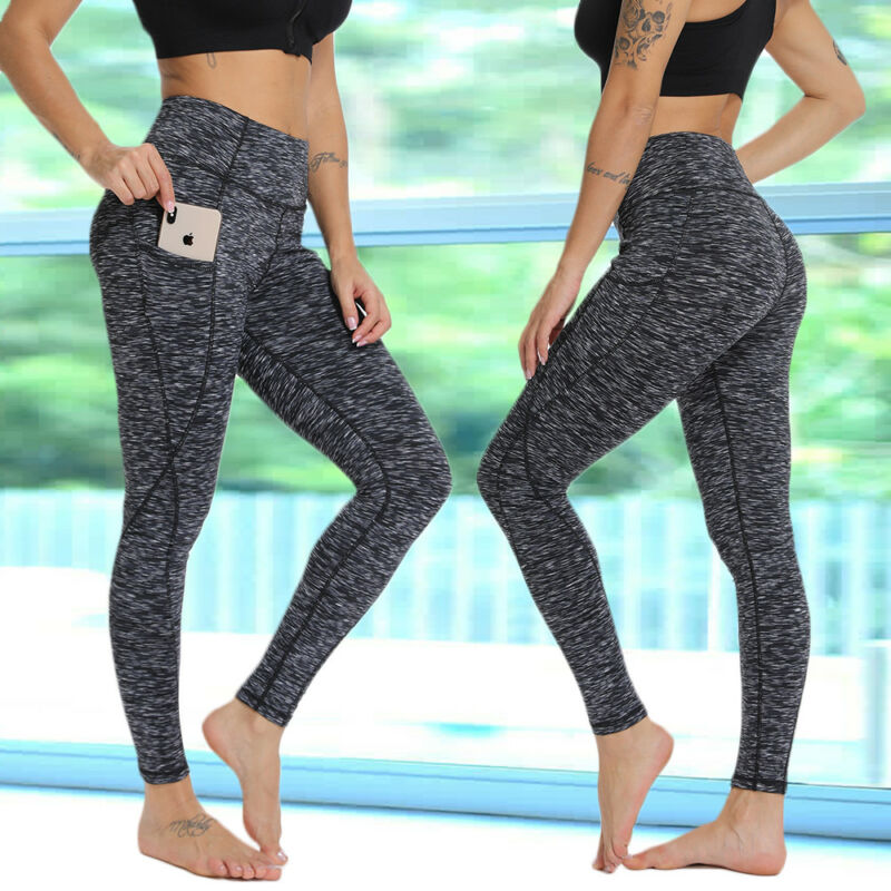 Yoga Pants For Women With Pockets Women's Stretch Yoga Leggings Fitness  Running Gym Sports Pockets Active Pants Je3202 